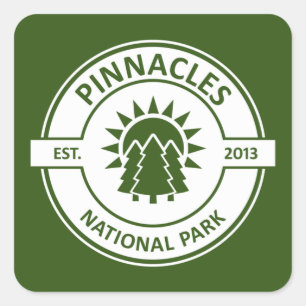 Pinnacles National Park Sun Trees Square Sticker