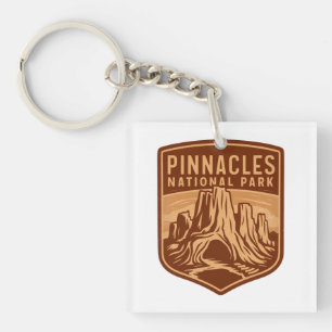 Pinnacles National Park Travel Emblem Key Ring