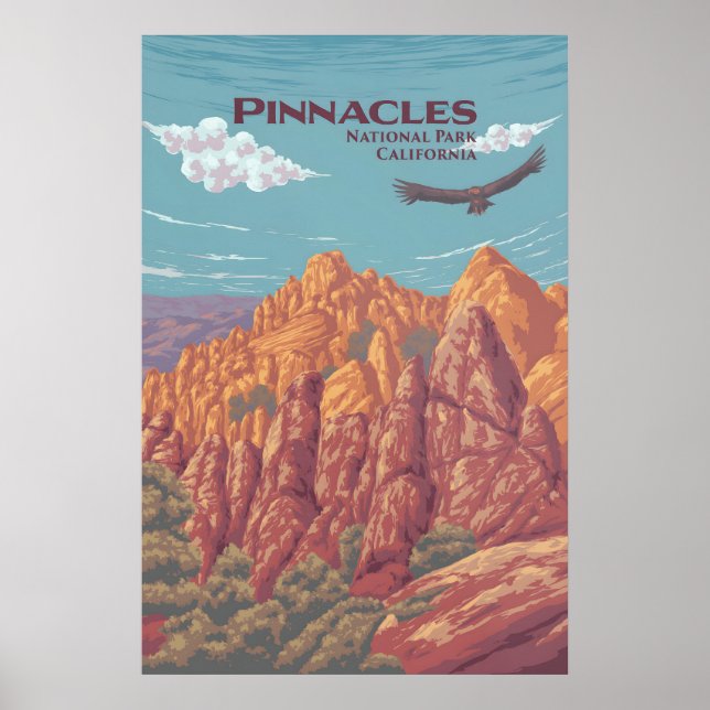 Pinnacles National Park Travel Poster (Front)