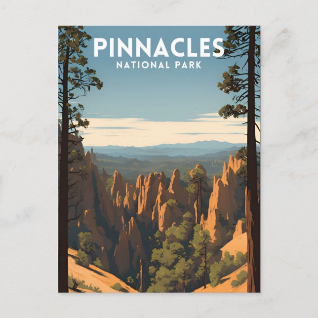 Pinnacles National Park Vintage Postcard (Front)