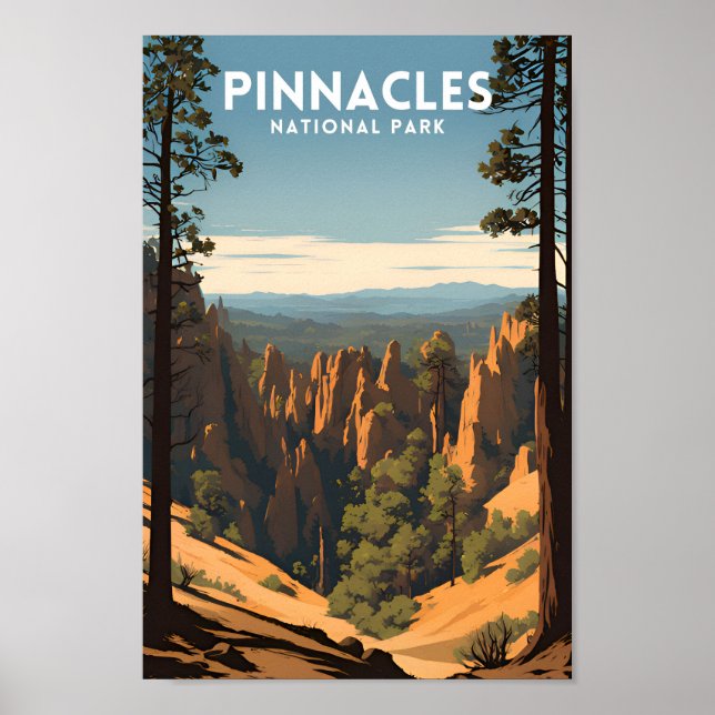 Pinnacles National Park Vintage Poster (Front)