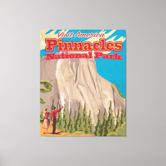 Pinnacles National Park vintage Travel Poster. Canvas Print