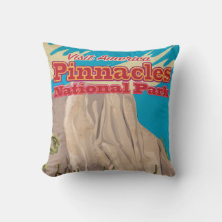 Pinnacles National Park vintage Travel Poster. Cushion