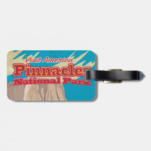 Pinnacles National Park vintage Travel Poster. Luggage Tag