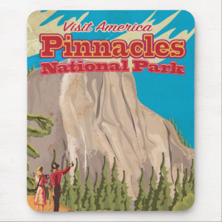 Pinnacles National Park vintage Travel Poster. Mouse Mat