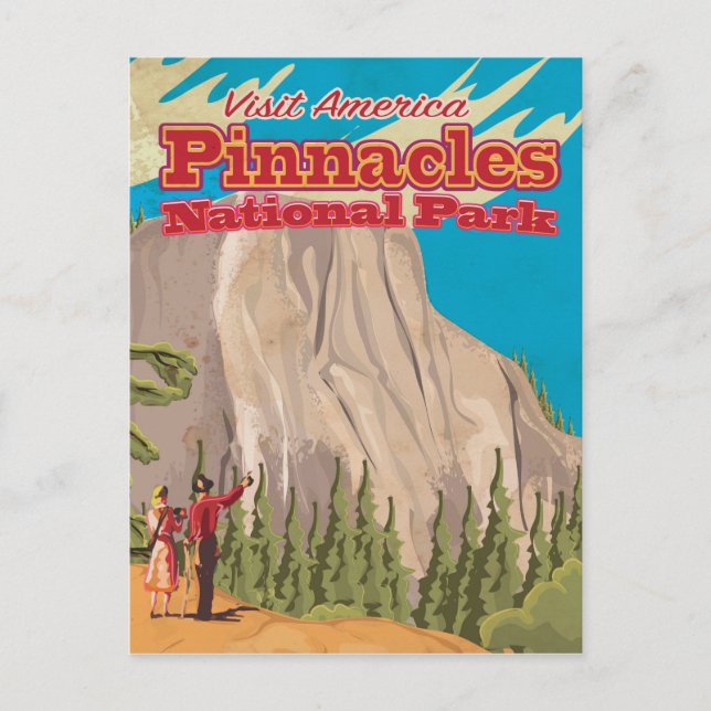 Pinnacles National Park vintage Travel Poster. Postcard (Front)