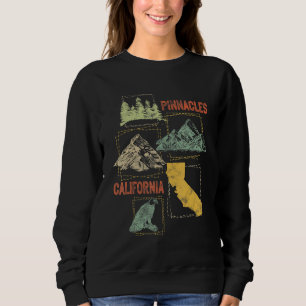 Pinnacles Vintage Mountains Hiking California Retr Sweatshirt