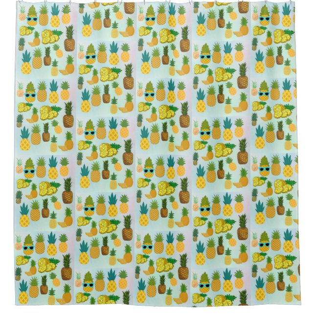 PINNEAPLE  SHOWER CURTAIN (Front)