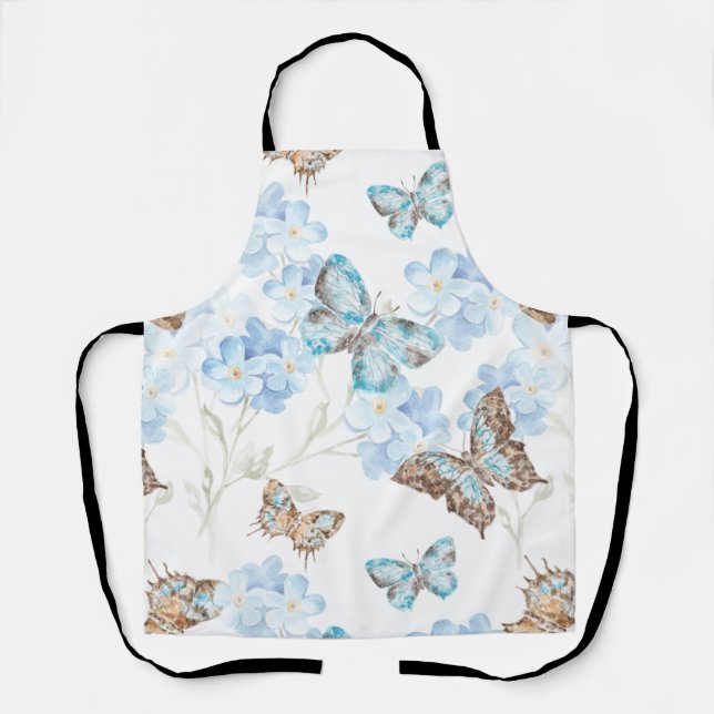 Pinned Butterfly Art Apron (Front)