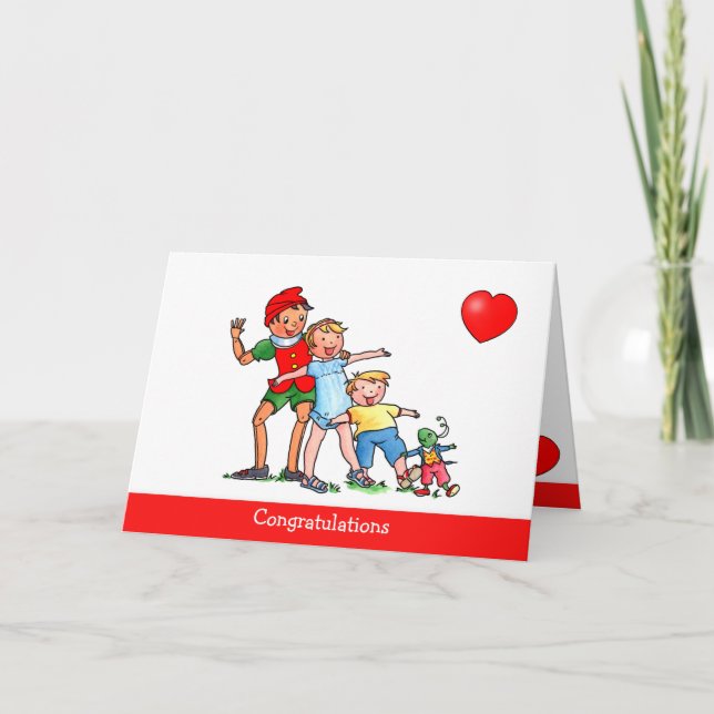Pinocchio and Friends Love - Birthday Card (Front)