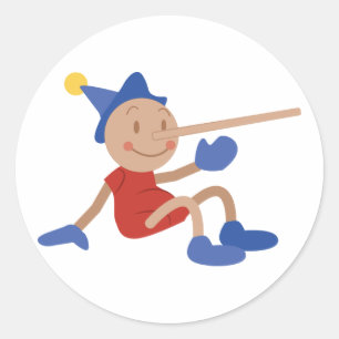Pinocchio Classic Round Sticker