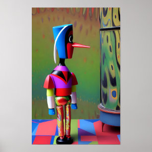 Pinocchio on the Gameboard of Future Mischief  Poster