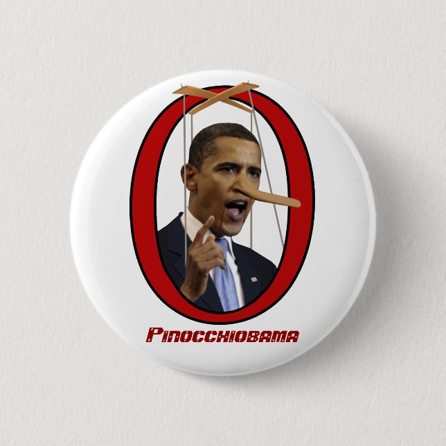 Pinocchiobama Button (Front)