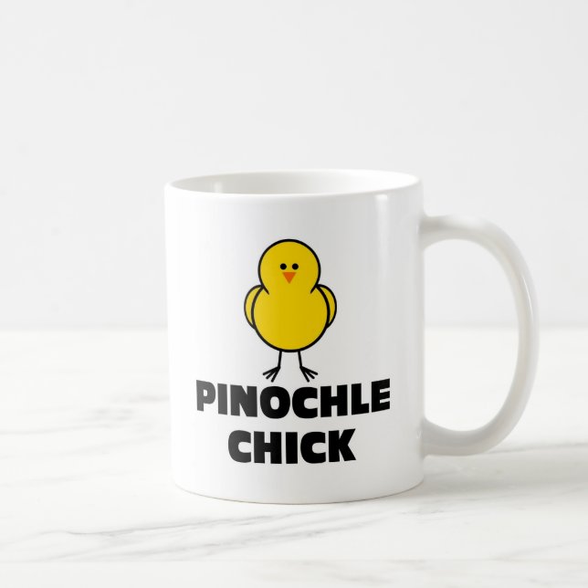 Pinochle Chick Coffee Mug (Right)