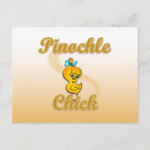 Pinochle Chick Postcard