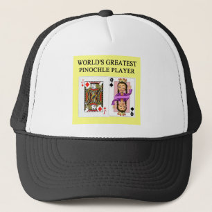 pinochle game player trucker hat