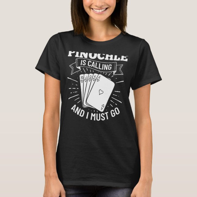 Pinochle Game Rules Cards Double Deck Points  1 T-Shirt (Front)