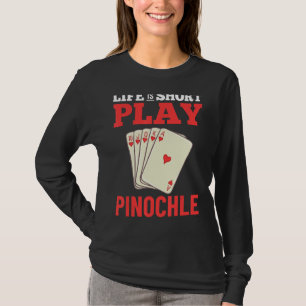 Pinochle Game Rules Cards Double Deck Points 1 T-Shirt