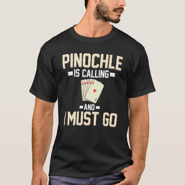 Pinochle Game Rules Cards Double Deck Points  3 T-Shirt (Front)