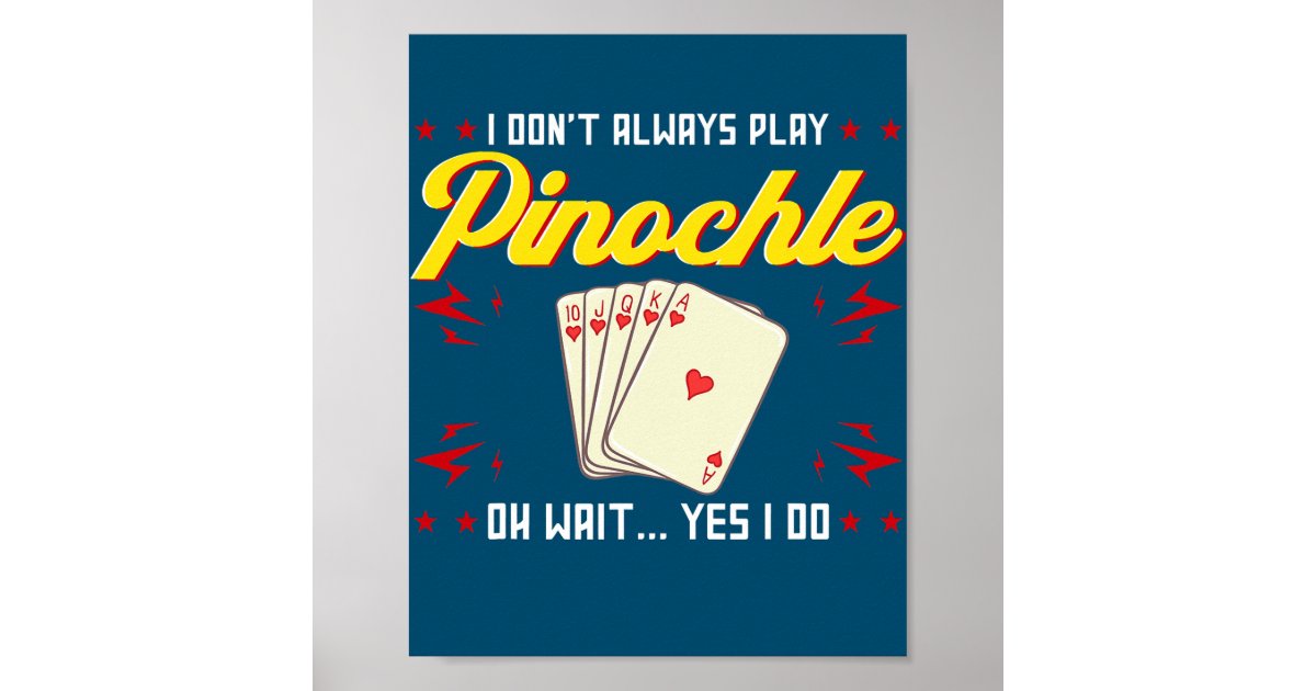 Pinochle Game Rules Cards Double Deck Points Poster | Zazzle