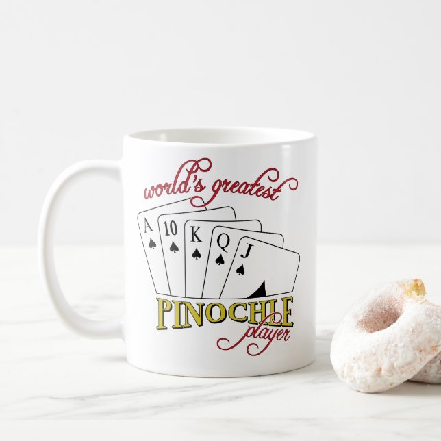 Pinochle Player Coffee Mug (With Donut)