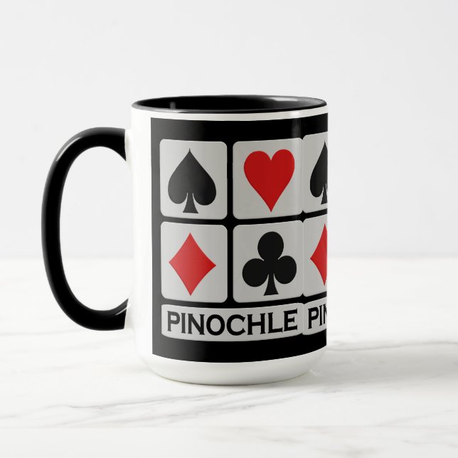 Pinochle Player mug - choose style & color (Left)