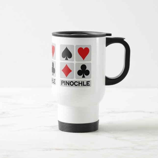Pinochle Player mug - choose style & colour (Right)