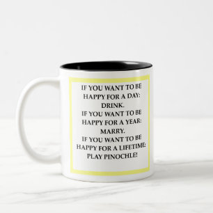 PINOCHLE Two-Tone COFFEE MUG