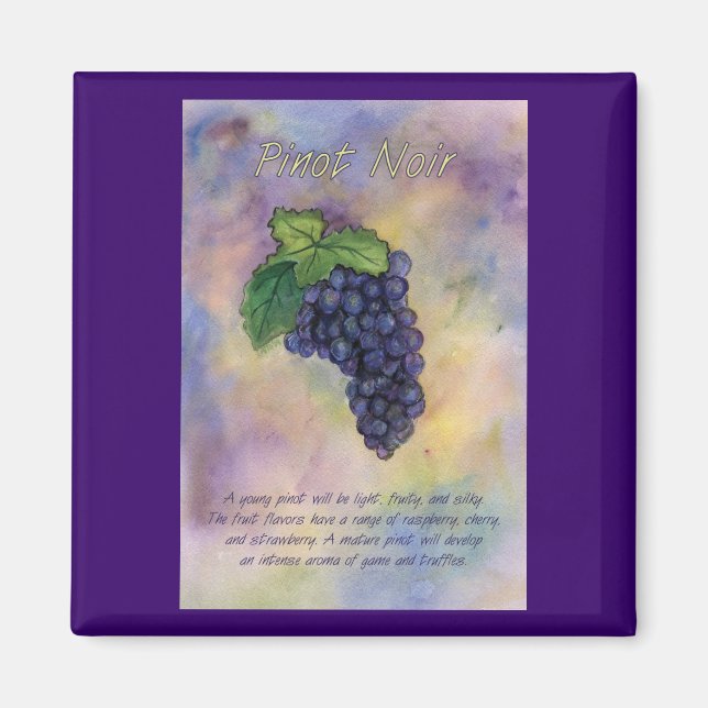 Pinot Noir Wine Grapes Magnet (Front)