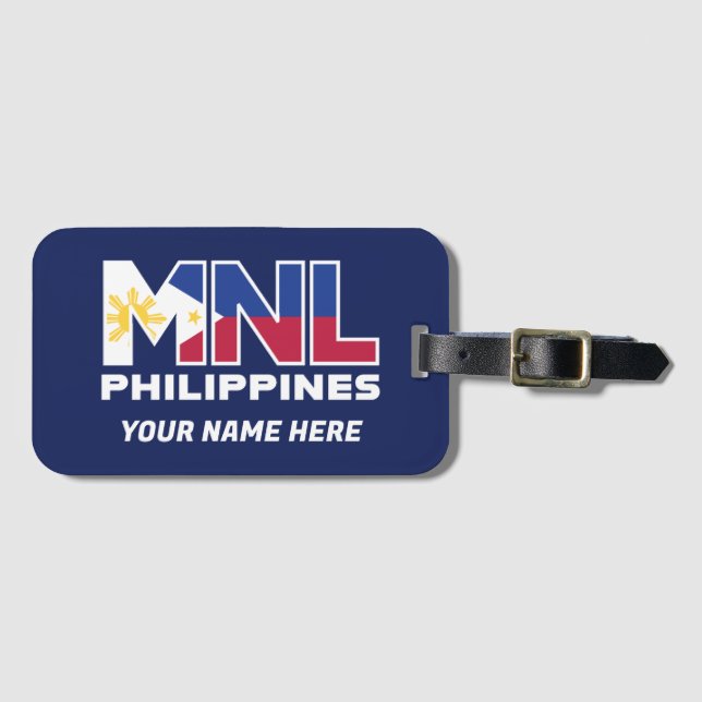 Pinoy Designs "MNL PHI" Customised Luggage Tag (Front Horizontal)