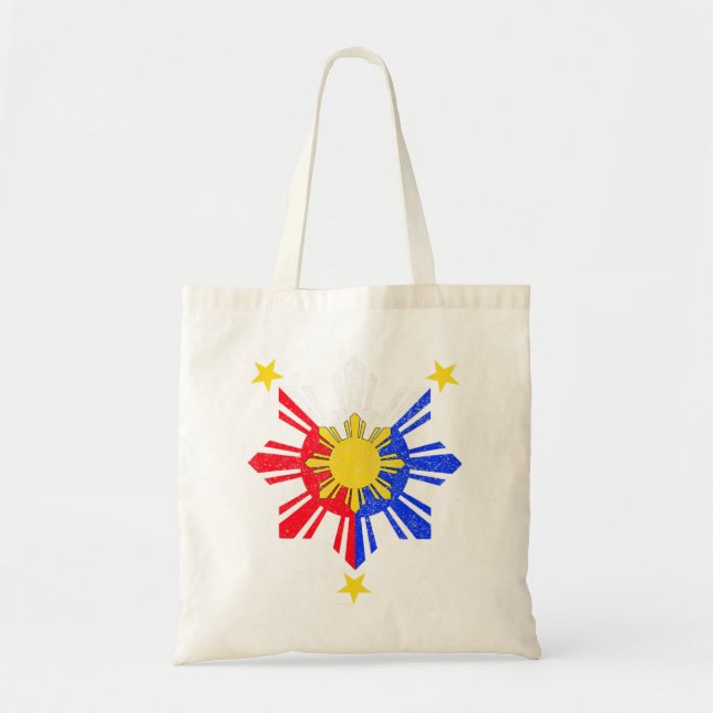 Pinoy Filipino Philippine Flag Sun.png Tote Bag (Front)