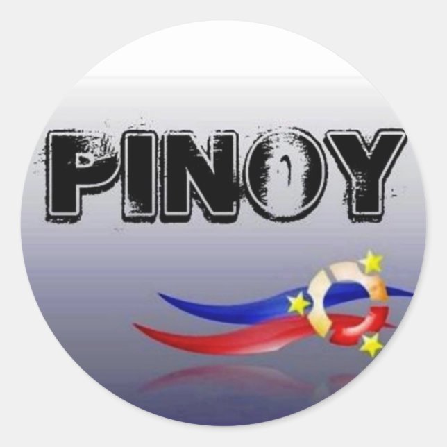 Pinoy, Filipino, Philippines Classic Round Sticker (Front)
