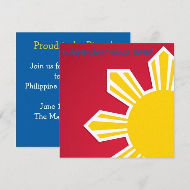 Pinoy Philippine Independence Day Invitation (Front/Back)