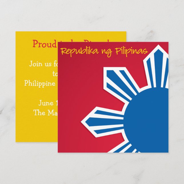 Pinoy Philippine Independence Day Invitation (Front/Back)