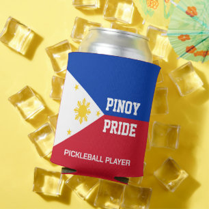 PINOY PRIDE Monogram Philippines Filipino Flag Can Cooler
