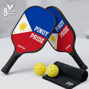 PINOY PRIDE Monogram Philippines Filipino Flag Pickleball Paddle