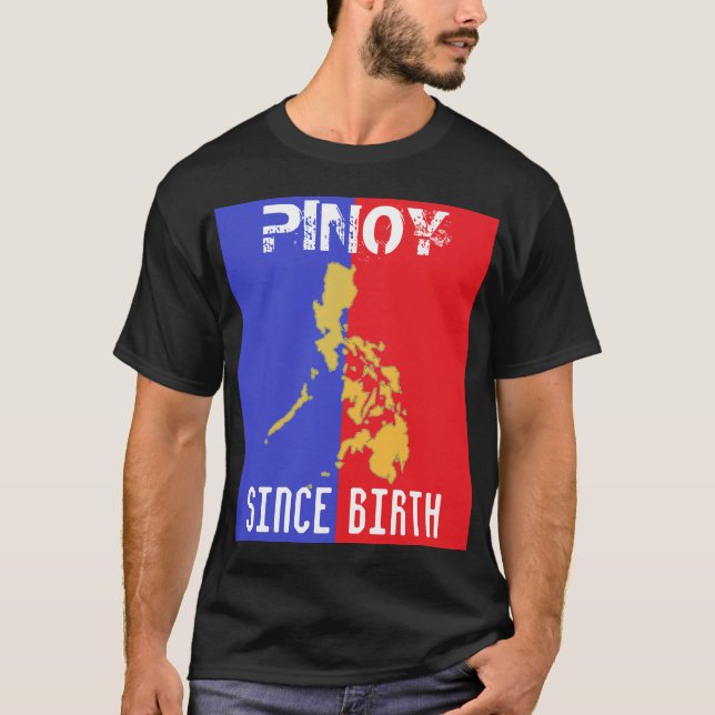 Pinoy Since Birth Basic Dark T-Shirt (Front)