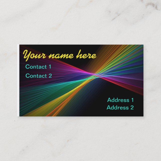 Pinpoint Rainbow Gay Pride LGBT Business Card (Front)