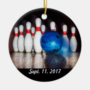 Pins and Ball 300 game ornament