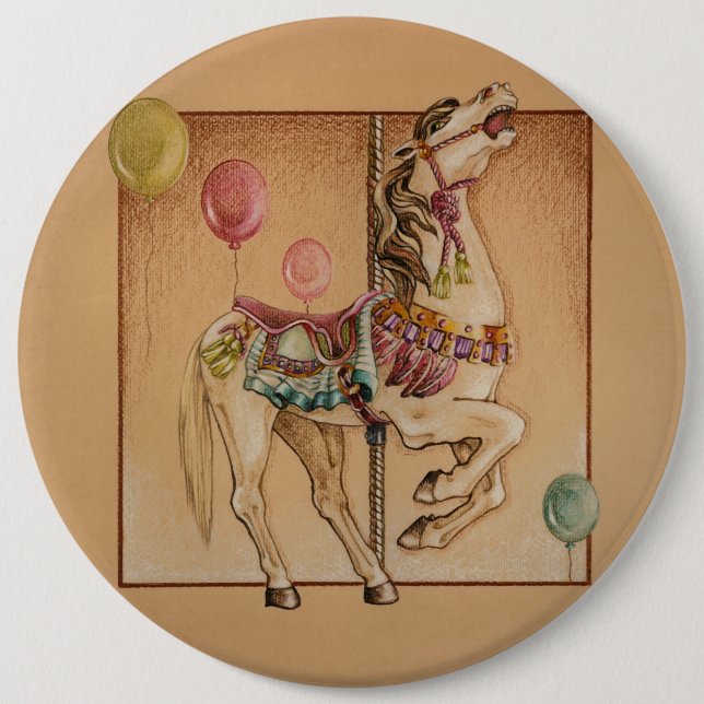 Pins, Buttons - Happy Horse Carousel (Front)