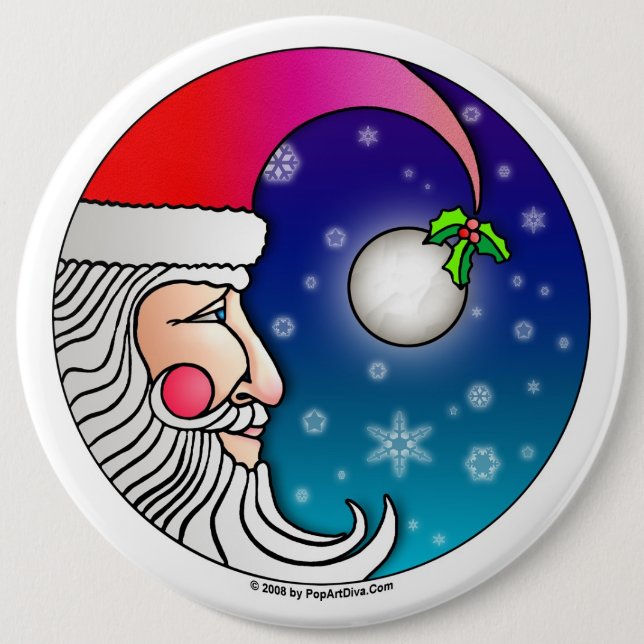 Pins, Buttons - Santa Moon (Front)