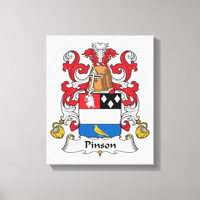 Pinson Family Crest Canvas Print (Front)