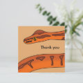 Pinstripe Ball Python Thank You Card | Zazzle