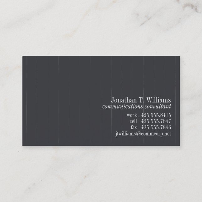 Pinstripe Business Card (Front)