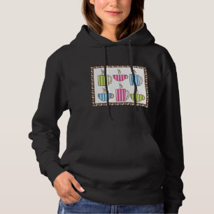 Pinstripe Coffee Cups Hoodie