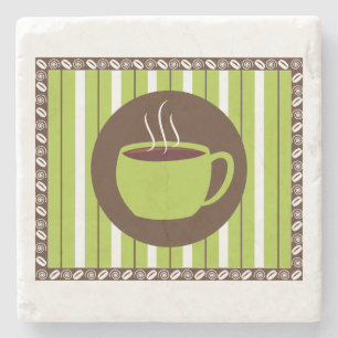 Pinstripe Coffee Stone Coaster