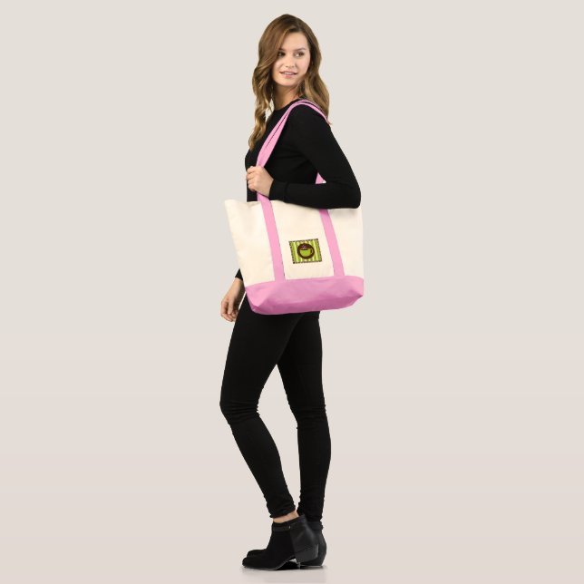 Pinstripe Coffee Tote Bag (Front (Model))