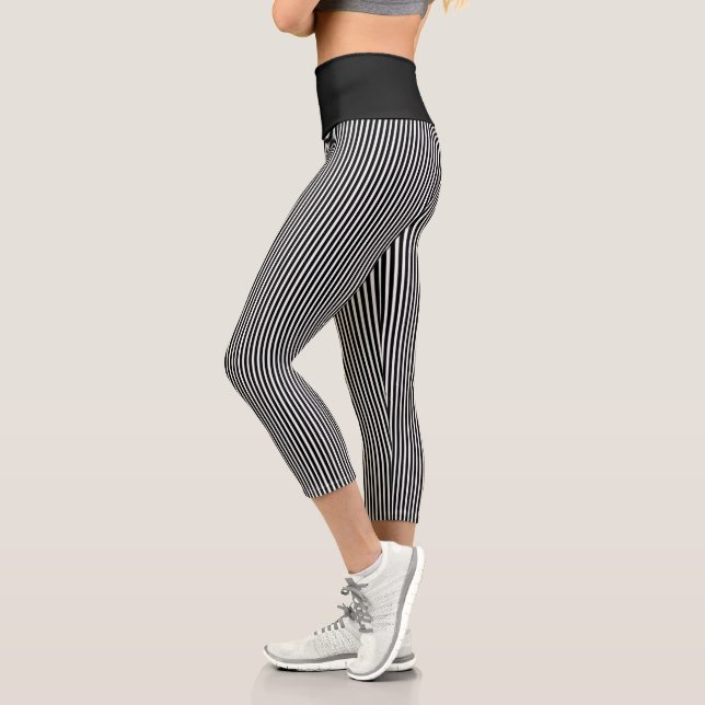 pinstripe High Waisted Capris (Left)