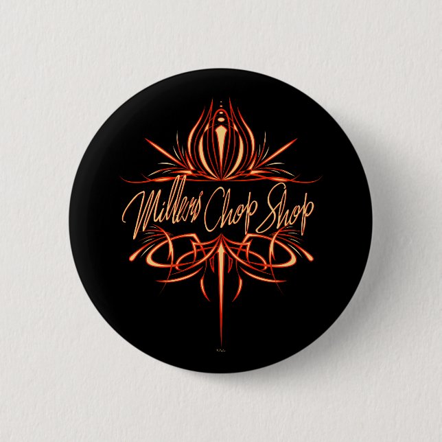 Pinstripe Logo I 6 Cm Round Badge (Front)