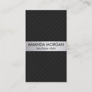 Pinstripe / Silver Business Card